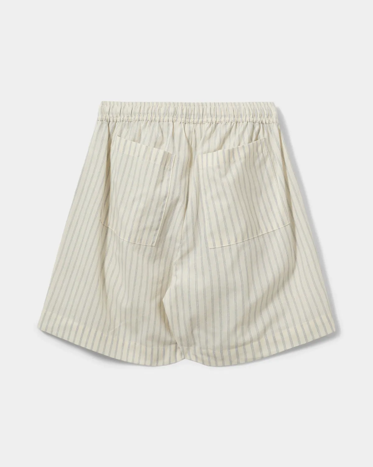 ZAHRASY SHORTS - Antique White w Blue