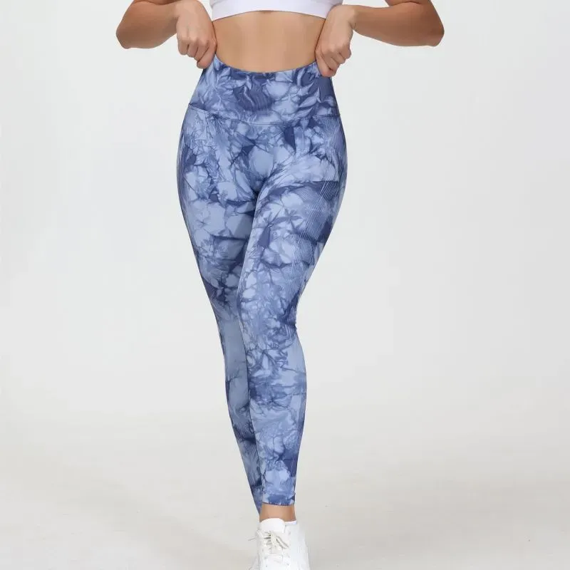 Zeal Aria High-Waist Tie-Dye Scrunch Butt Leggings