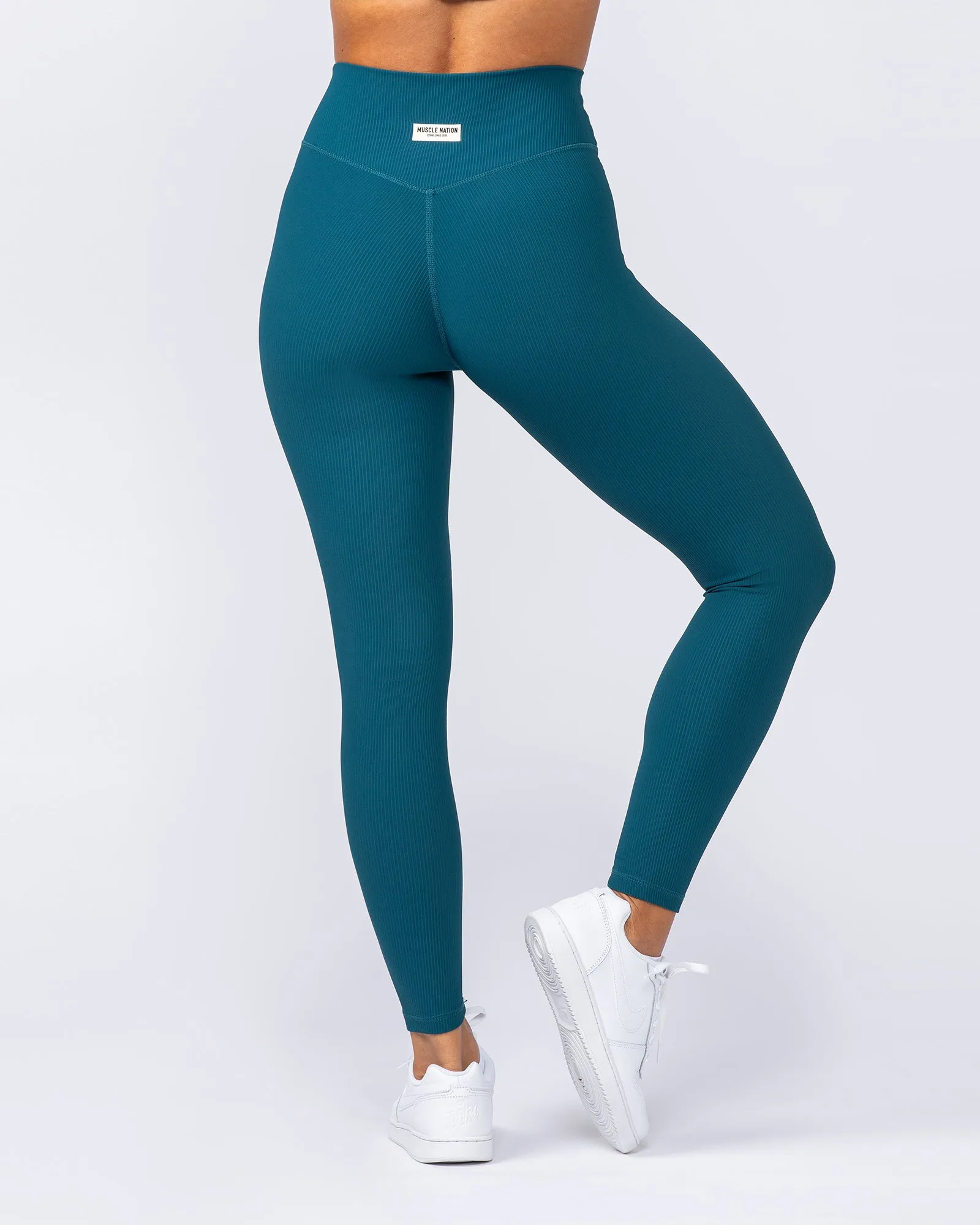 Zero Rise Rib Ankle Length Leggings - Dark Marine