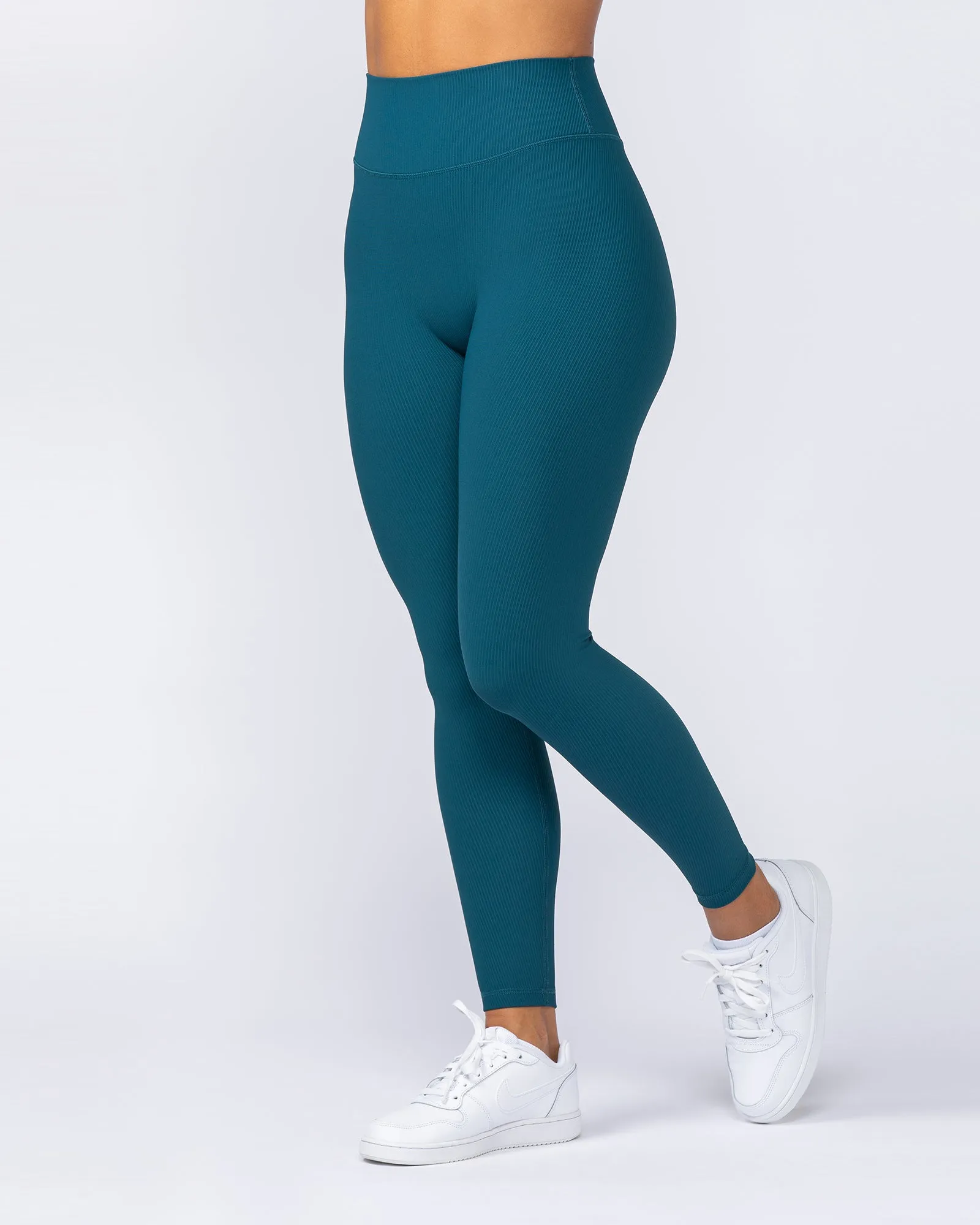 Zero Rise Rib Ankle Length Leggings - Dark Marine
